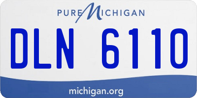 MI license plate DLN6110