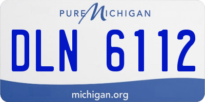 MI license plate DLN6112