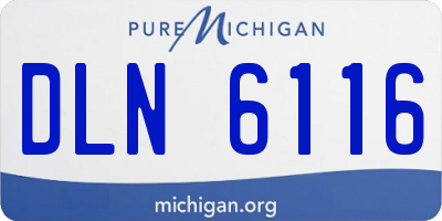 MI license plate DLN6116