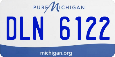 MI license plate DLN6122