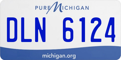 MI license plate DLN6124