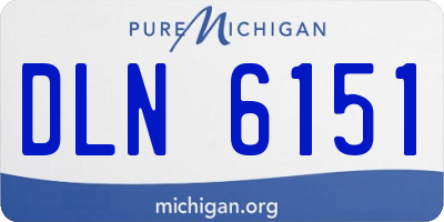 MI license plate DLN6151