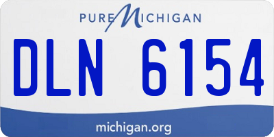 MI license plate DLN6154