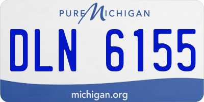 MI license plate DLN6155