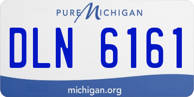 MI license plate DLN6161