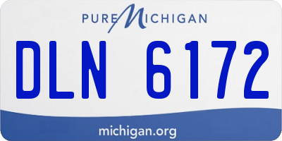 MI license plate DLN6172