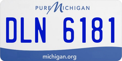 MI license plate DLN6181