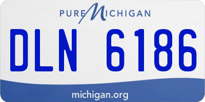 MI license plate DLN6186