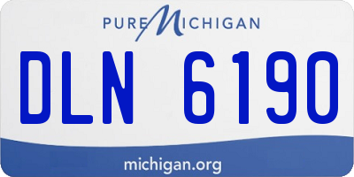 MI license plate DLN6190