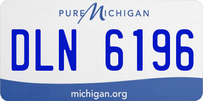 MI license plate DLN6196