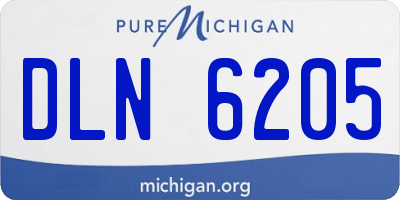 MI license plate DLN6205