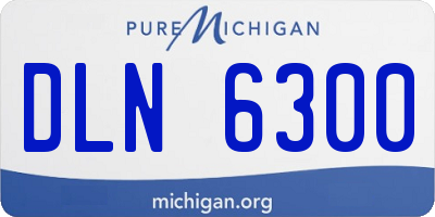 MI license plate DLN6300