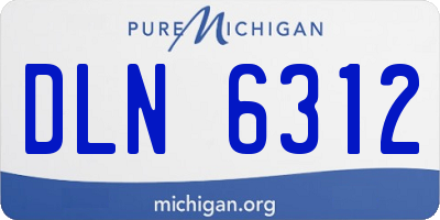 MI license plate DLN6312