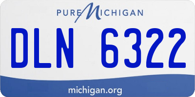 MI license plate DLN6322