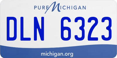 MI license plate DLN6323