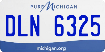 MI license plate DLN6325