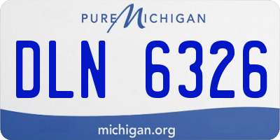 MI license plate DLN6326