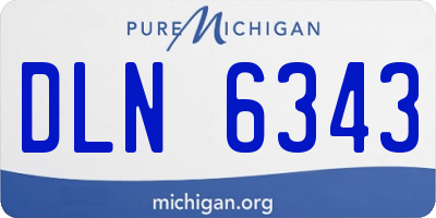 MI license plate DLN6343