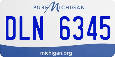 MI license plate DLN6345