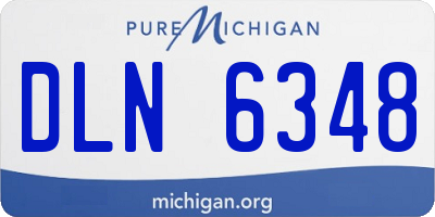 MI license plate DLN6348