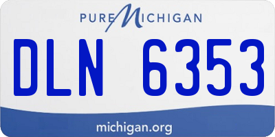 MI license plate DLN6353