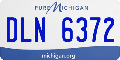 MI license plate DLN6372