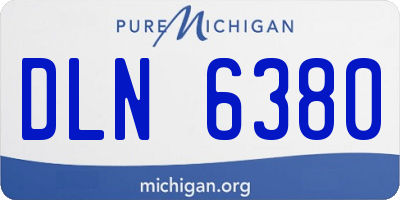 MI license plate DLN6380