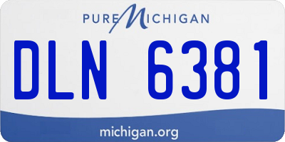 MI license plate DLN6381