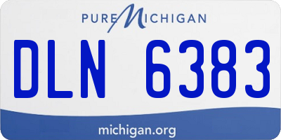 MI license plate DLN6383