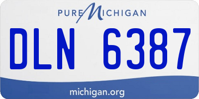 MI license plate DLN6387