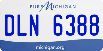 MI license plate DLN6388