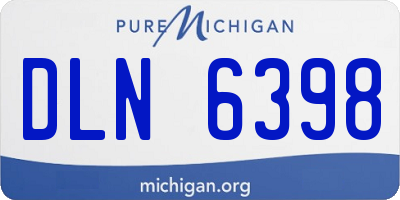 MI license plate DLN6398