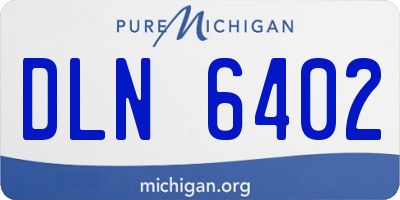 MI license plate DLN6402