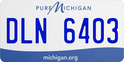 MI license plate DLN6403