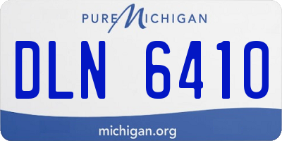 MI license plate DLN6410