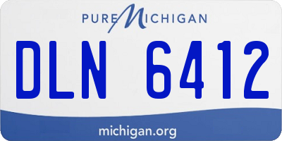 MI license plate DLN6412