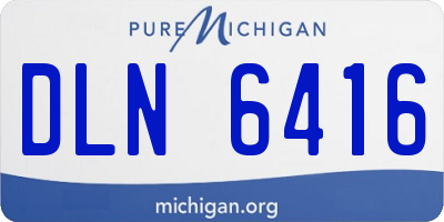 MI license plate DLN6416