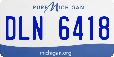 MI license plate DLN6418