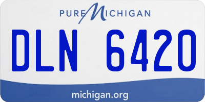 MI license plate DLN6420