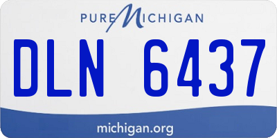 MI license plate DLN6437