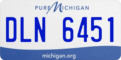 MI license plate DLN6451