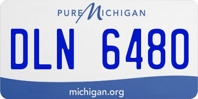 MI license plate DLN6480