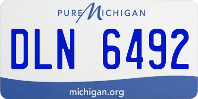 MI license plate DLN6492