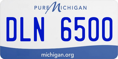 MI license plate DLN6500