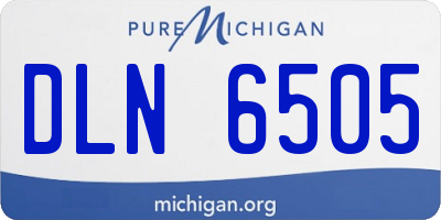 MI license plate DLN6505