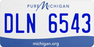 MI license plate DLN6543