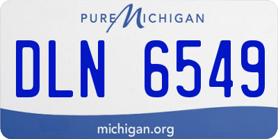 MI license plate DLN6549