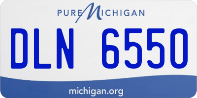 MI license plate DLN6550