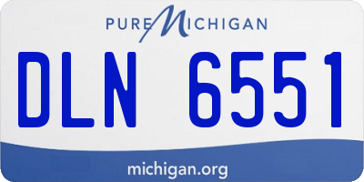 MI license plate DLN6551