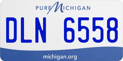 MI license plate DLN6558